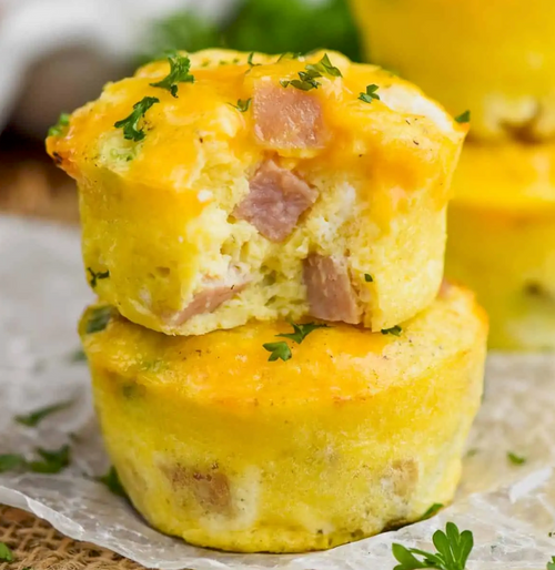 Keto Ham and Cheddar Egg Cups