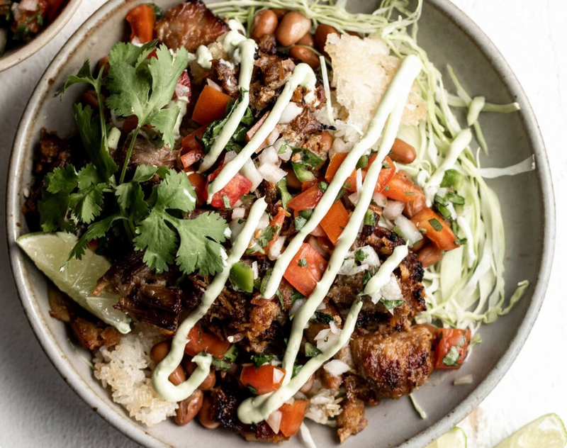 Low Carb Pork Carnitas Bowl