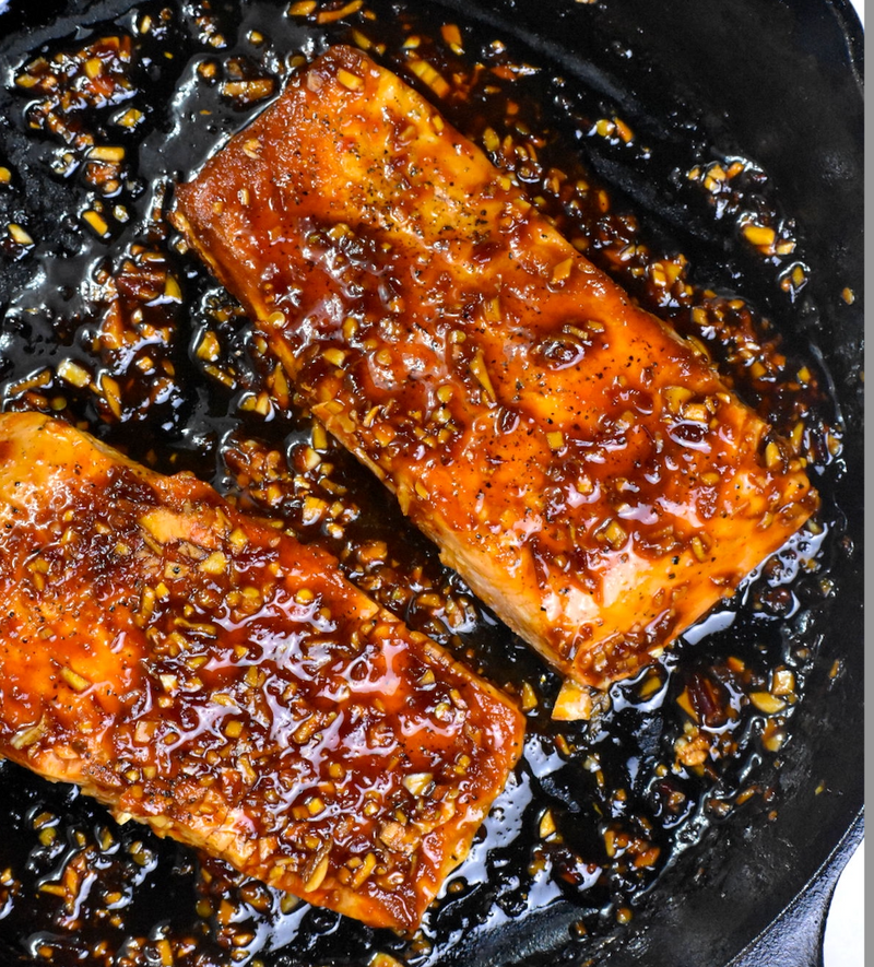 Low Carb Firecracker Salmon w/ Cauliflower Rice